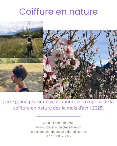 Image d'une femme avec un coupe de cheveux en nature